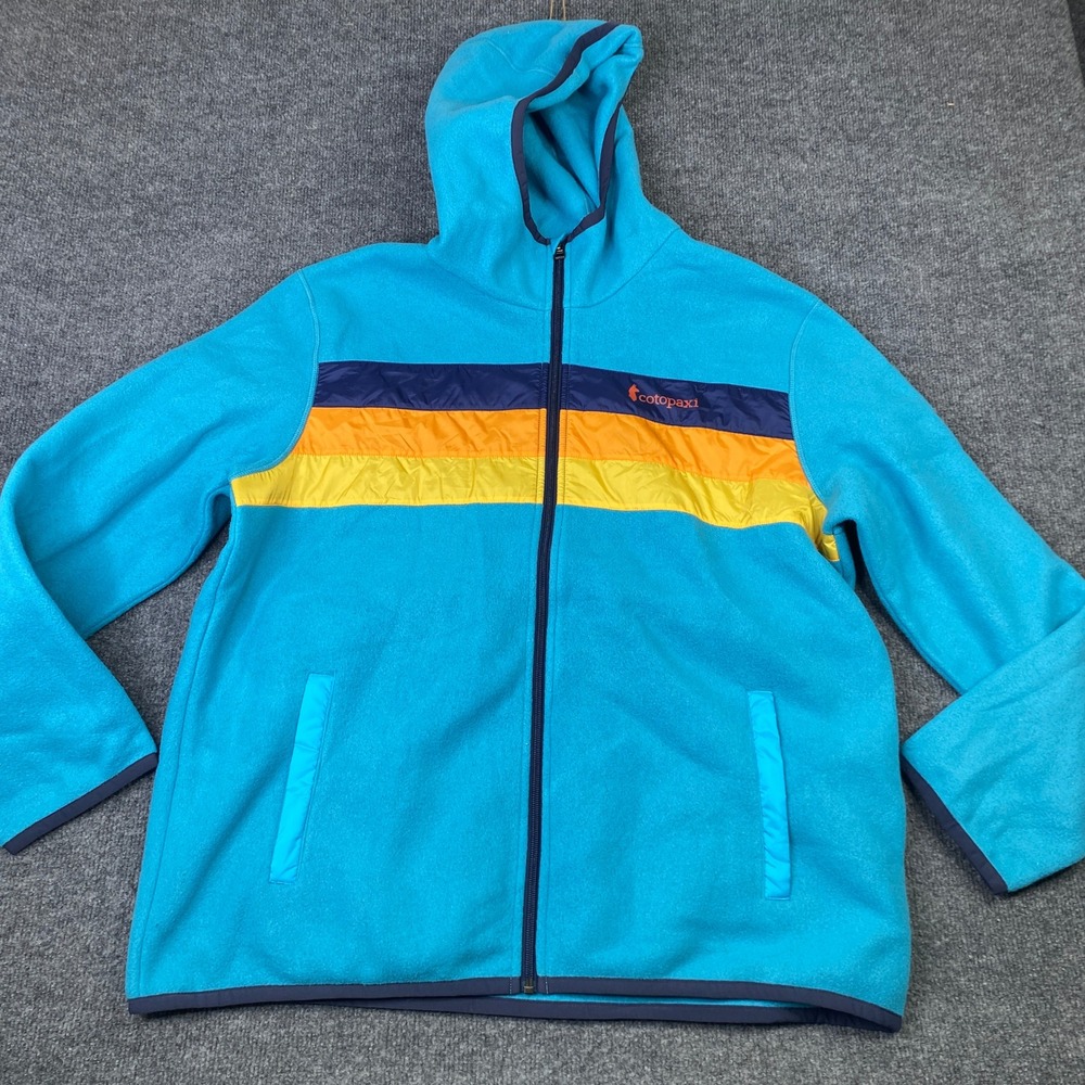 Cotopaxi Teca Fleece Full Zip Hooded Jacket Blue Multi F22471M374 Mens XL